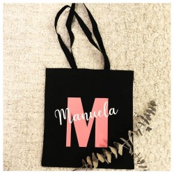 Tote bag nom i lletra